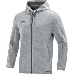 Jako Premium Basics Kapuzenjacke - grau meliert