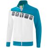Erima 5-C Präsentationsjacke - white/oriental blue/colonial blue