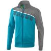 Erima 5-C Polyesterjacke - oriental blue mel./grey mel./white