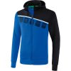Erima 5-C Trainingsjacke Mit Kapuze - new royal/black/white