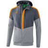 Erima Squad Tracktop Jacke Mit Kapuze - slate grey/monument grey/new orange