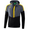 Erima Squad Tracktop Jacke Mit Kapuze - black/slate grey