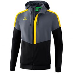 Erima Squad Tracktop Jacke Mit Kapuze - black/slate grey