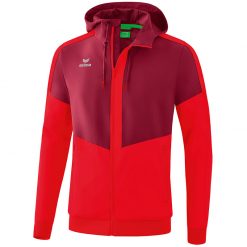 Erima Squad Tracktop Jacke Mit Kapuze - bordeaux/red