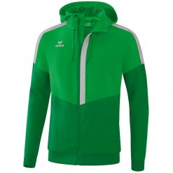Erima Squad Tracktop Jacke Mit Kapuze - fern green/smaragd/silver grey