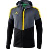 Erima Squad Trainingsjacke Mit Kapuze - slate grey/black/yellow