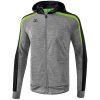 Erima Liga Line 2.0 Trainingsjacke Mit Kapuze - greymelange/black/green gecko