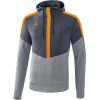 Erima Squad Kapuzensweat - slate grey/monument grey/new orange
