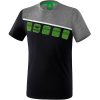 Erima 5-C T-Shirt - black/greymelange/white