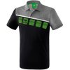 Erima 5-C Poloshirt - black/greymelange/white
