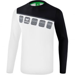Erima 5-C Longsleeve - white/black/dark grey