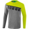Erima 5-C Longsleeve - grey melange/lime pop/black