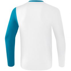 Alternative view of Erima 5-C Longsleeve - white/oriental blue/colonial blue