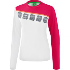 Erima 5-C Longsleeve - white/love rose/peach