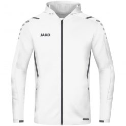 Jako Challenge Trainingsjacke mit Kapuze - weiß/anthra light