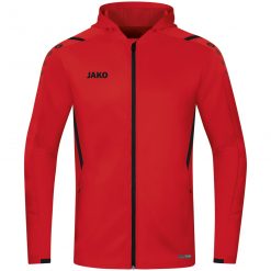 Jako Challenge Trainingsjacke mit Kapuze - rot/schwarz
