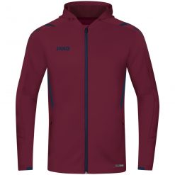Jako Challenge Trainingsjacke mit Kapuze - maroon/marine