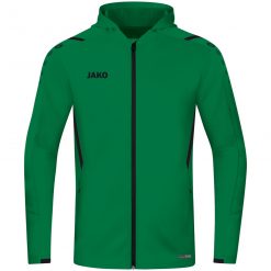 Jako Challenge Trainingsjacke mit Kapuze - sportgrün/schwarz