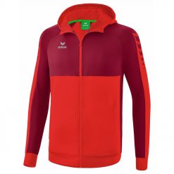 Erima Six Wings Trainingsjacke Mit Kapuze - red/bordeaux