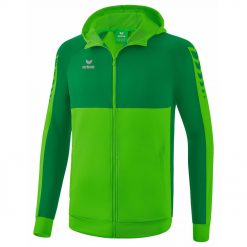 Erima Six Wings Trainingsjacke Mit Kapuze - green/smaragd/white