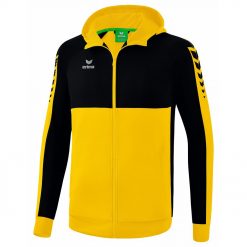 Erima Six Wings Trainingsjacke Mit Kapuze - yellow/black