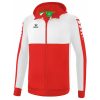 Erima Six Wings Trainingsjacke Mit Kapuze - red/white