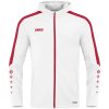 Jako Power Kapuzenjacke - weiß/rot