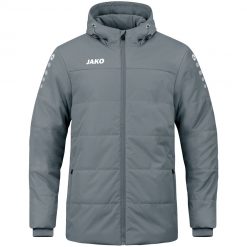 Jako Coachjacke Team mit Kapuze - steingrau