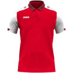 Jako Dynamic Polo - rot/weiß/dunkelrot
