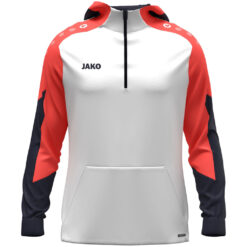 Jako Dynamic Zip Hoodie - weiß/coral/marine